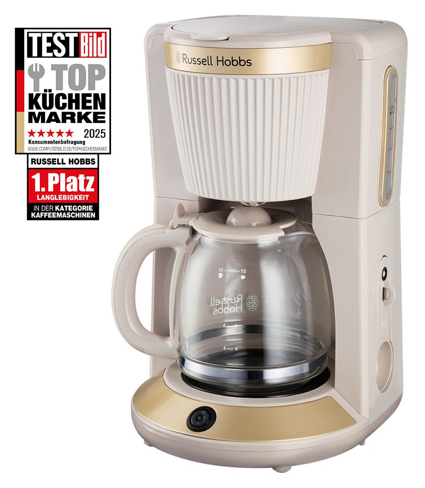 26781-56	Bronte 10 Tassen Filterkaffeemaschine 1,2 l  (Gold, Steinfarbe) 