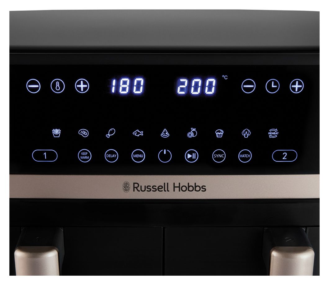 27680-56	SatisFry Dual Basket Doppel Heißluftfritteuse 9 l 2800 W  (Schwarz) 