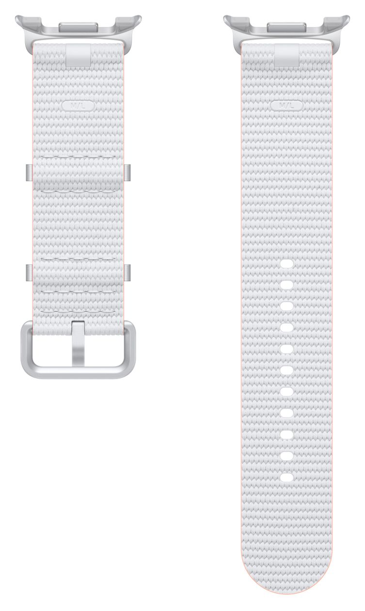 Athleisure Band Armband M/L Samsung Galaxy Watch8 | Watch8 Classic  (Weiß) 