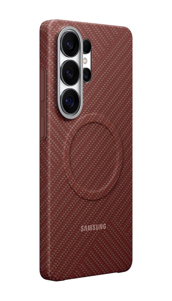 Carbon Magnet Case Cover für Galaxy S26 Ultra (Rot) 