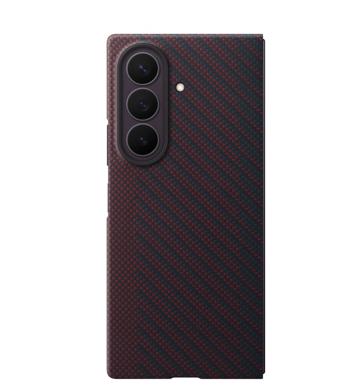 Carbon Magnet Case Cover für Samsung Z Fold8  (Rot) 