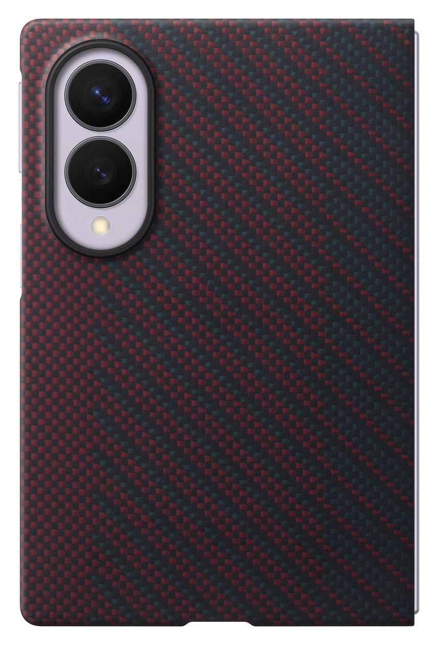 Carbon Magnet Case Cover für Samsung Z Fold8  (Rot) 