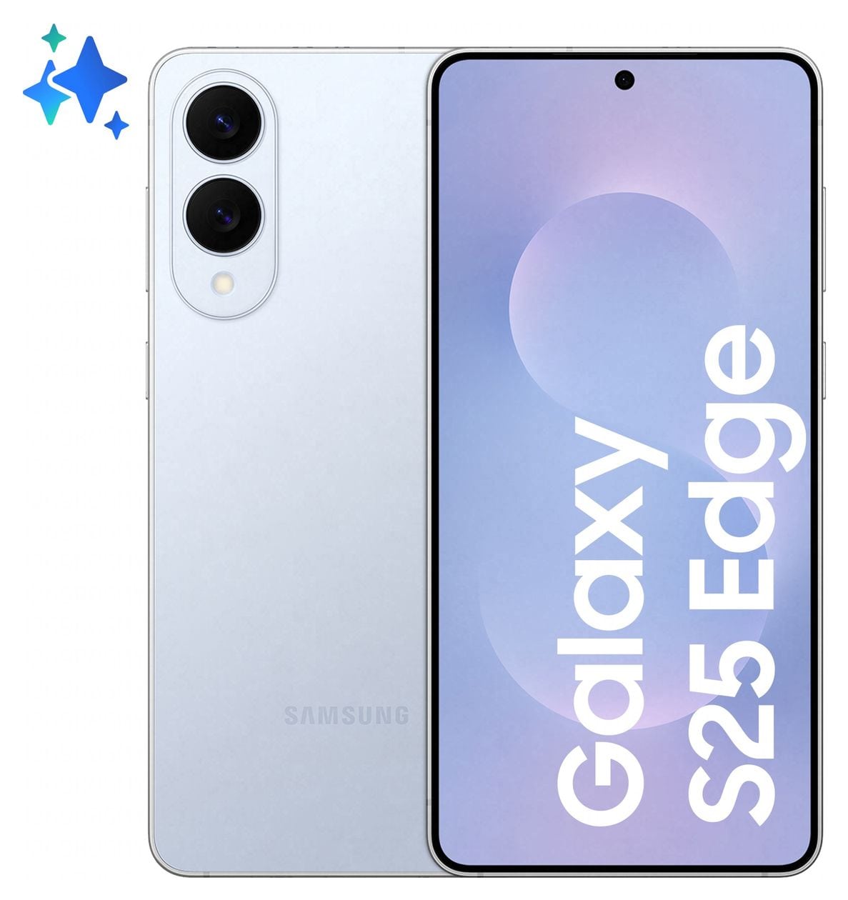 Galaxy S25 Edge 256 GB 5G Smartphone 17 cm (6.7 Zoll) Android 200 MP Dual Kamera Dual Sim WiFi 7 (Titanium Icyblue) 