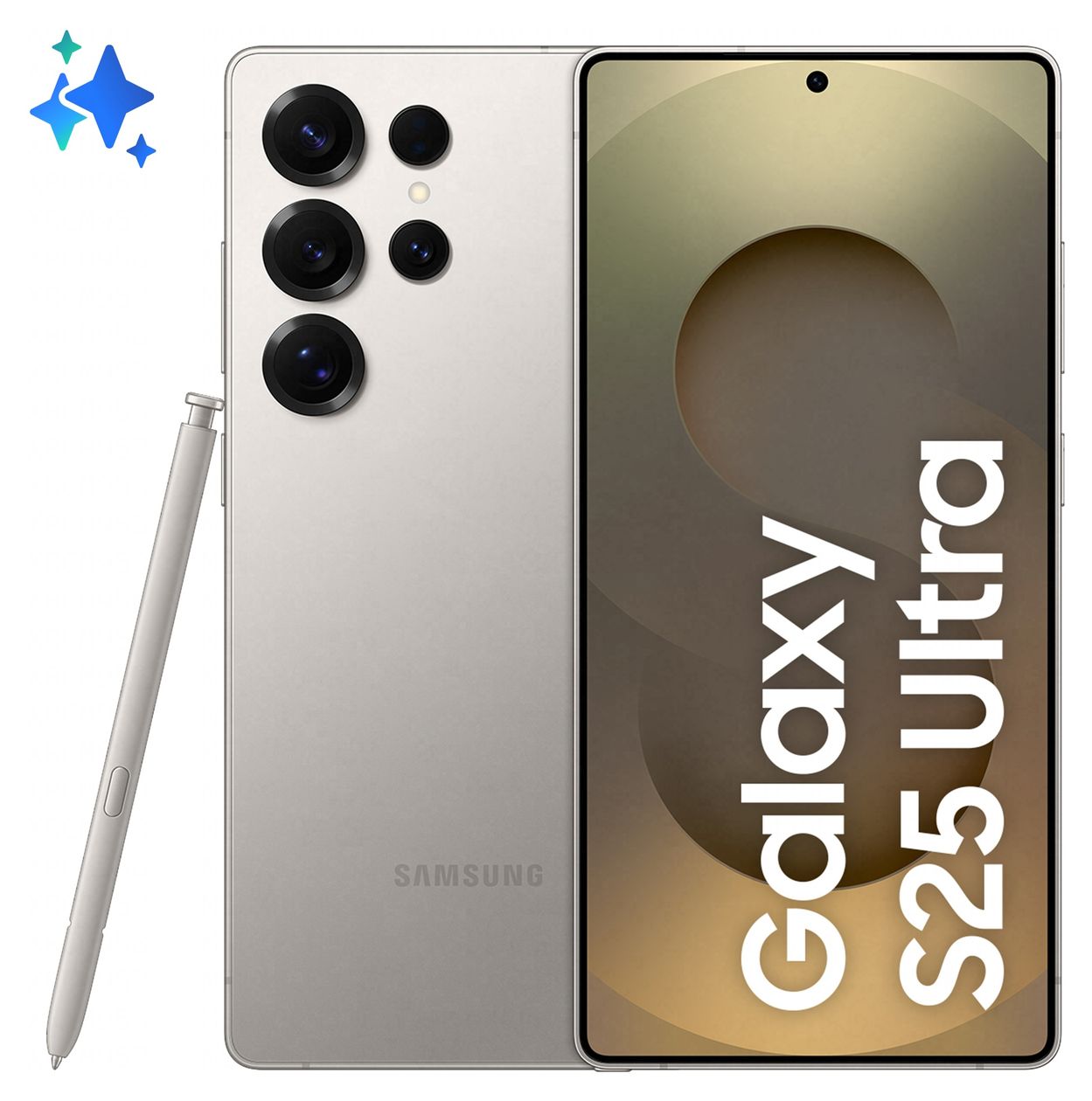 Galaxy S25 Ultra 256 GB 5G Smartphone 17,5 cm (6.9 Zoll) Android 200 MP Vierfach Kamera Dual Sim WiFi 7  (Grau, Titan) 