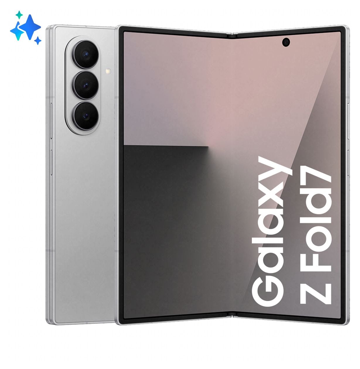 Galaxy Z Fold7 512 GB 5G Smartphone 20,3 cm (8 Zoll) Android 200 MP Dreifach Kamera WiFi 6E (Silver Shadow) 