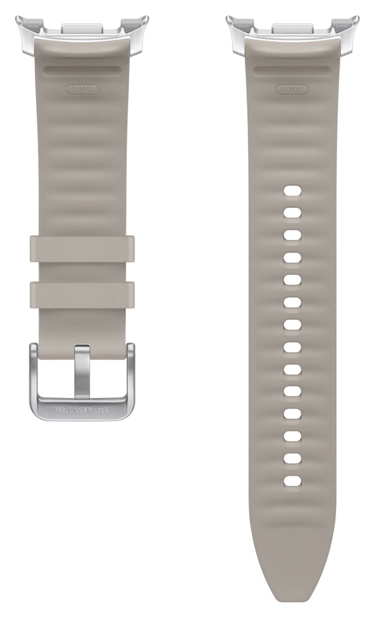 Hybrid Band Armband S/M & M/L Samsung Galaxy Watch8 | Watch8 Classic  (Graubraun) 