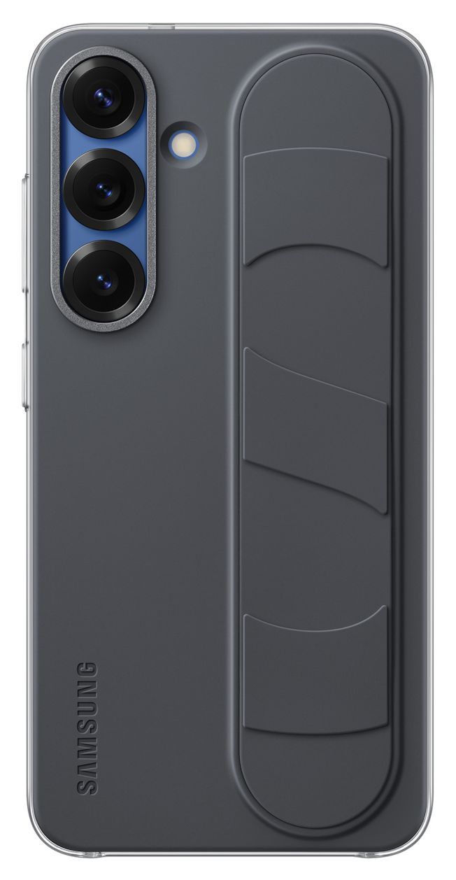 Standing Grip Case Cover für Samsung Galaxy S25  (Schwarz) 