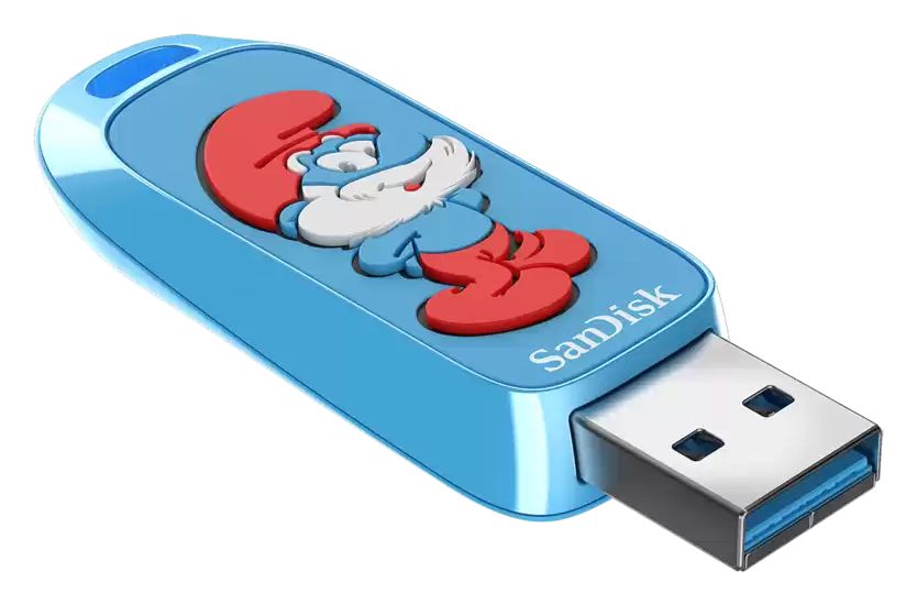 Die Schlümpfe USB Typ-A Stick 64 GB  (Blau) 