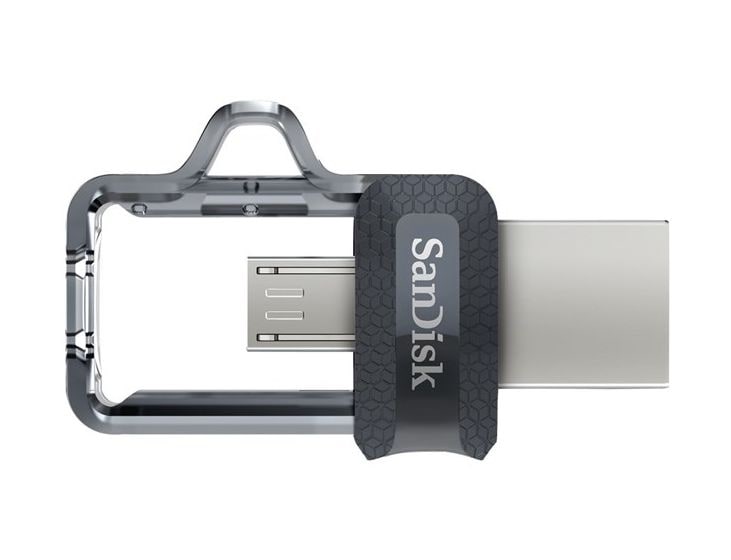 Ultra Dual Drive m3.0 USB Type-A / Micro-USB Stick 128 GB (Schwarz, Transparent) 