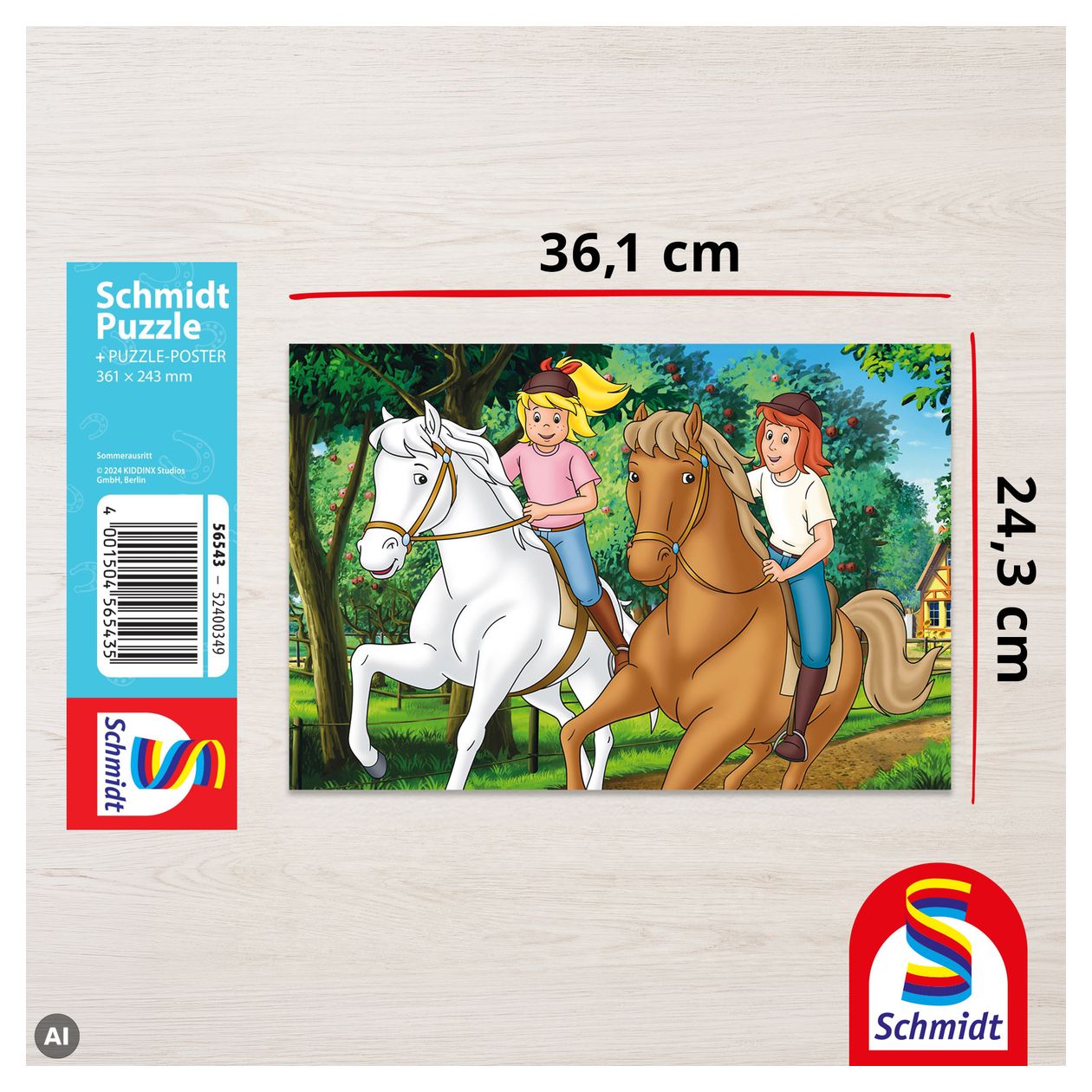 56543 Bibi & Tina, Sommerausritt Kinderpuzzle, 100 Teile 