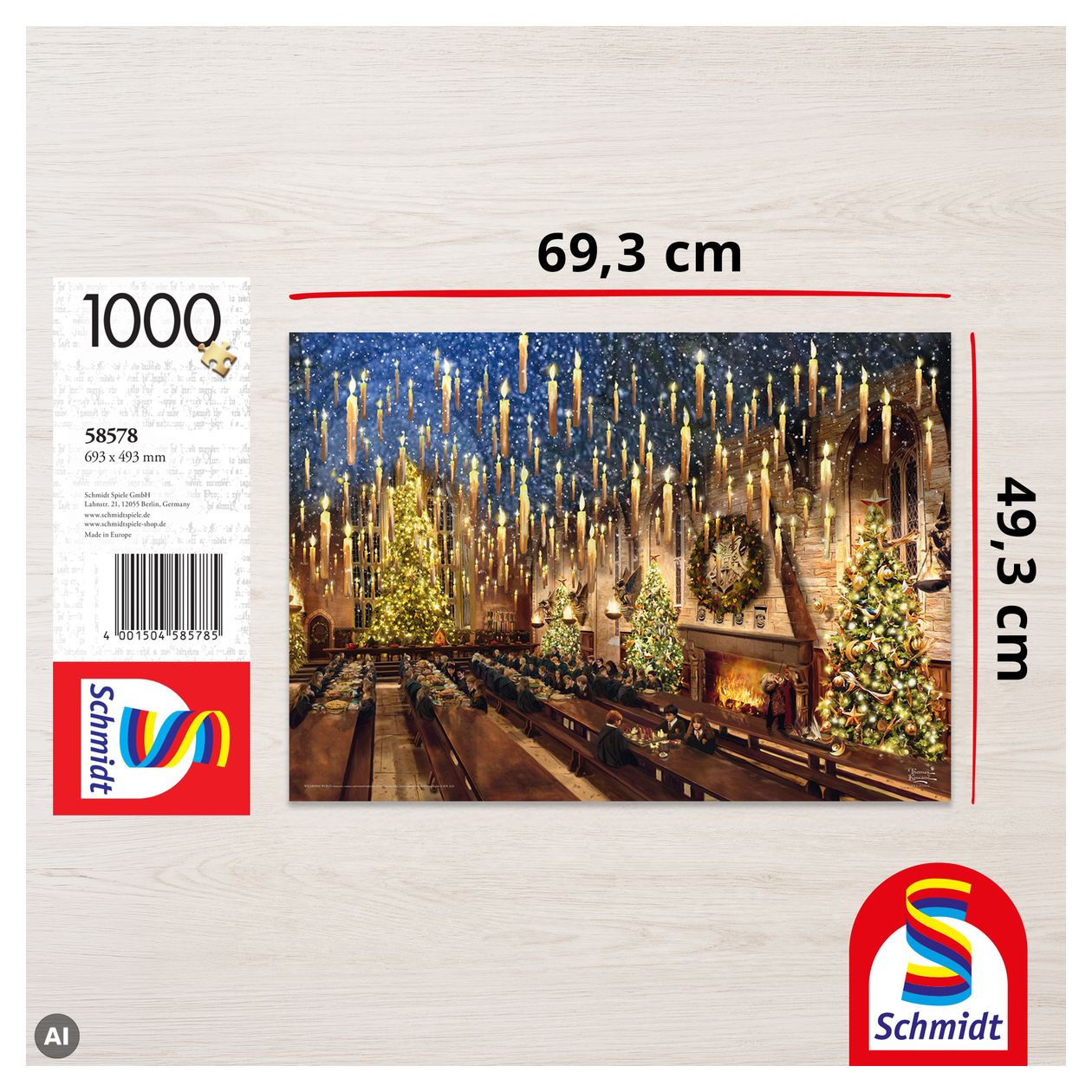 58578 Harry Potter™ Great Hall Puzzle, 1.000 Teile 
