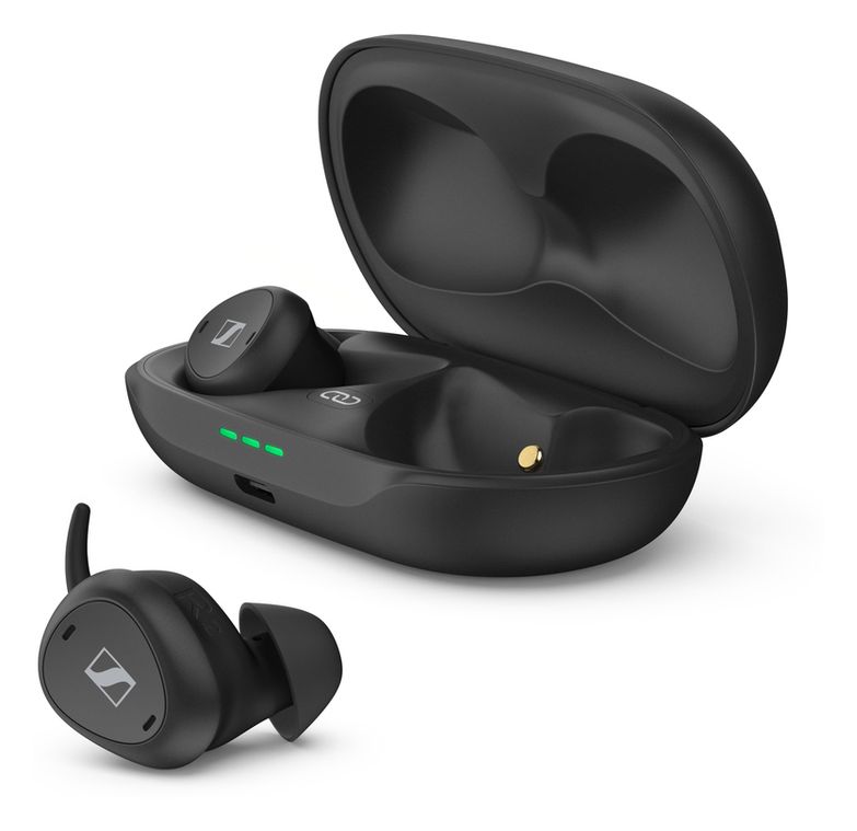 TV Clear Set mit TV Connector In-Ear Kopfhörer kabellos TWS  (Schwarz) 