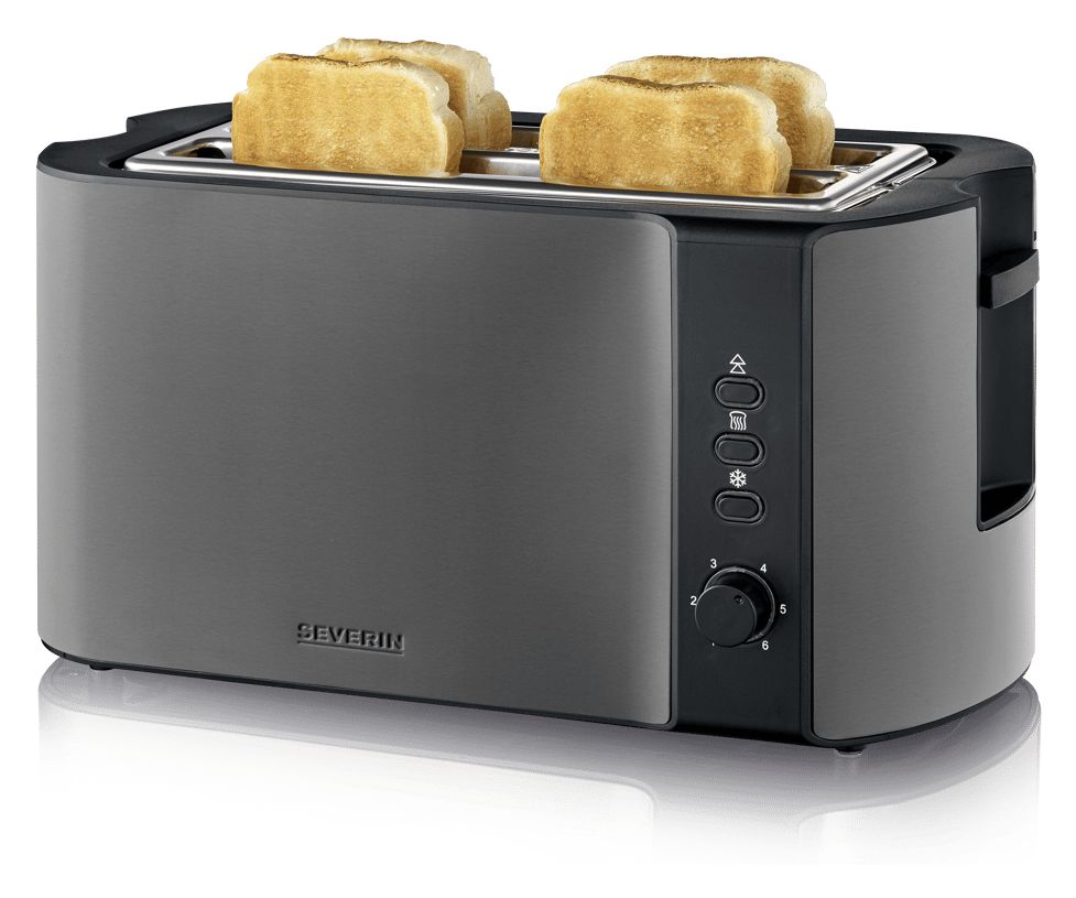 AT9341 Toaster 1400 W 4 Scheibe(n) (Schwarz, Gebürsteter Stahl, Edelstahl) 