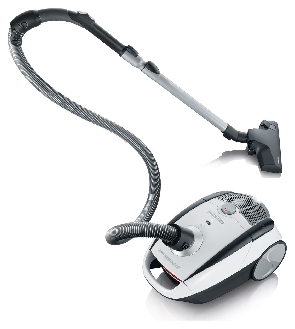 BC7035 S Power Snowlight Bodenstaubsauger mit Staubbeutel 750 W HEPA  (Grau, Weiß) 