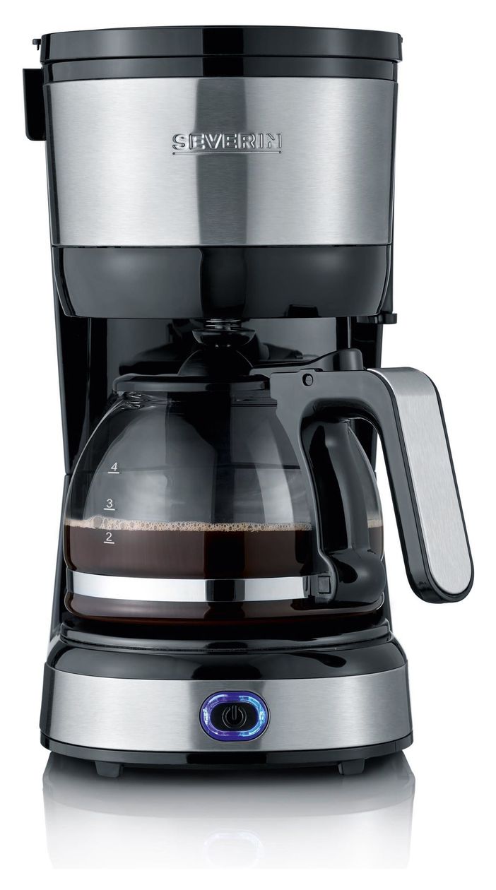 KA4819 4 Tassen Filterkaffeemaschine  (Schwarz, Edelstahl) 