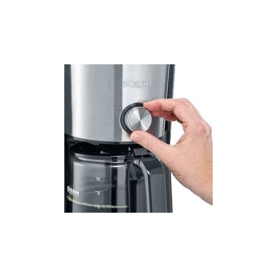 KA4825 10 Tassen Filterkaffeemaschine  (Schwarz, Edelstahl) 