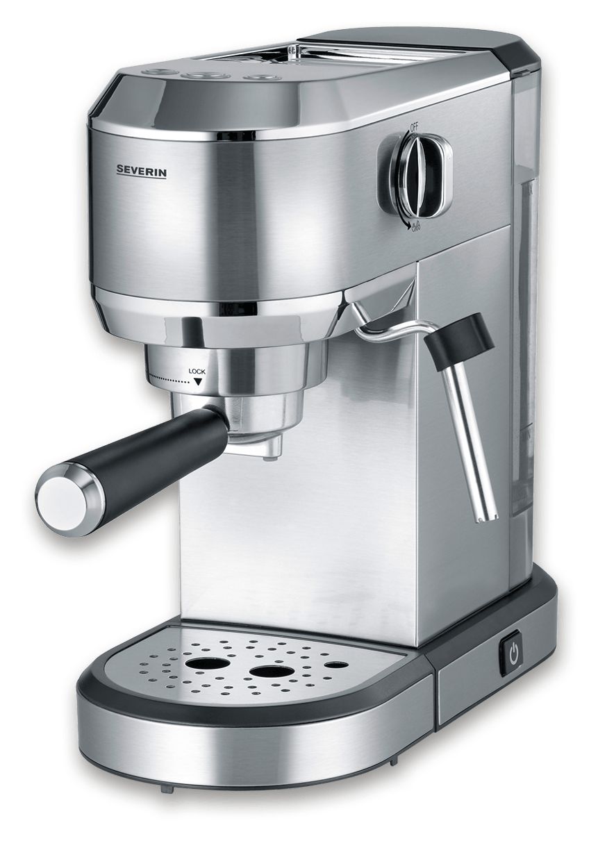 KA5997 Newspresa Siebträger Kaffeemaschine 20 bar 1350 W (Schwarz, Gebürsteter Stahl, Chrom) 
