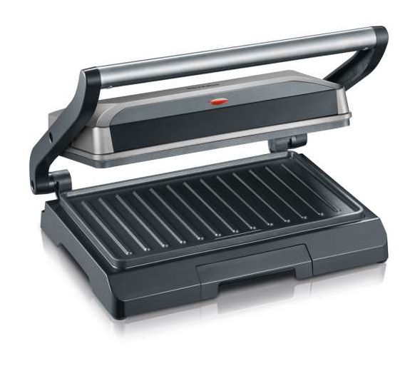 KG2394 Kompakt-Multigrill 800 W mit 230 x 145 mm Fläche (Schwarz, Grau, Metallisch) 