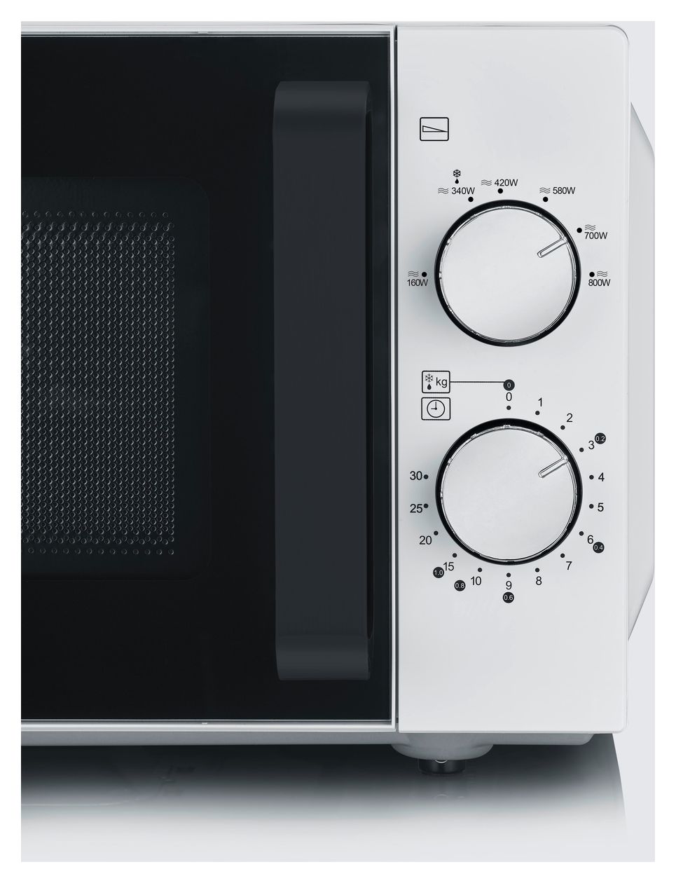 MW7574 Freistehende Mikrowelle 800 W Größe: klein 6 Stufen (Schwarz, Silber, Weiß) 