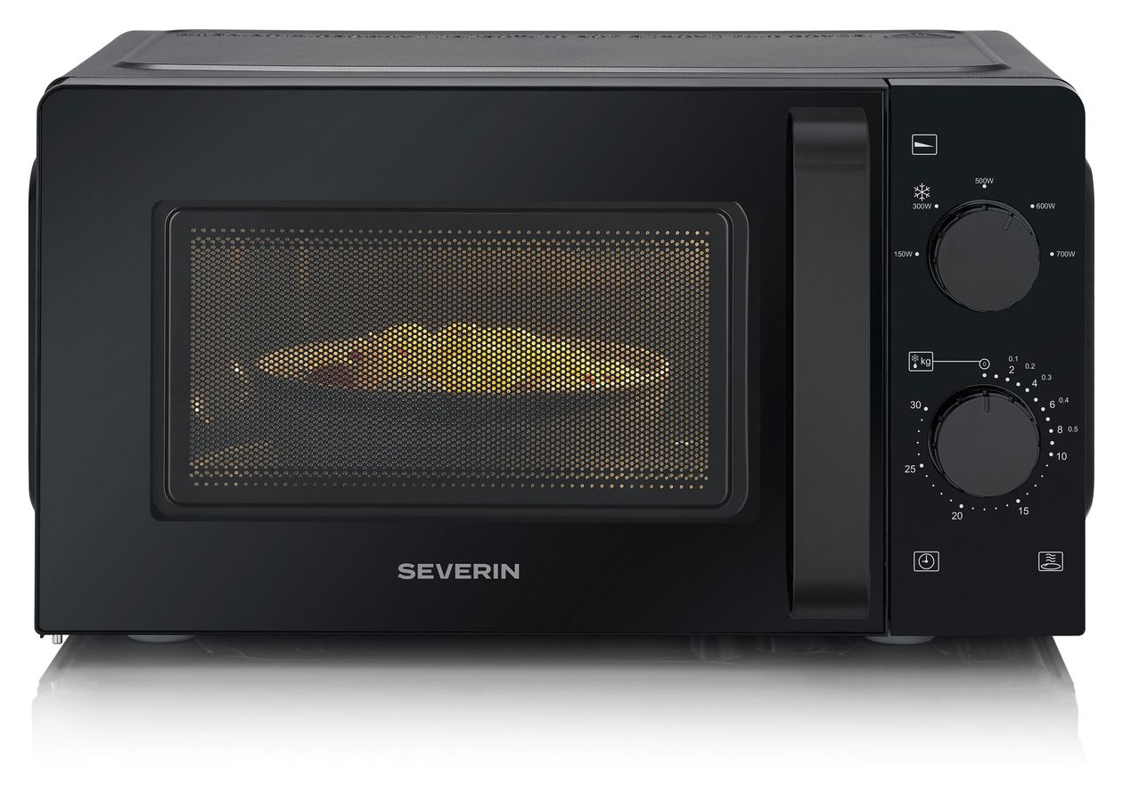 MW7580 Freistehende Mikrowelle 700 W Größe: klein 6 Stufen  (Schwarz) 