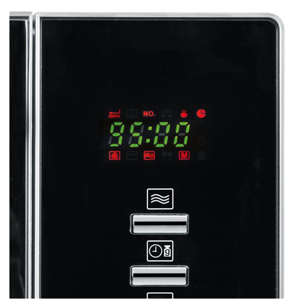 MW7773 Freistehende Mikrowelle 800 W Größe: klein 10 Stufen Grill  (Silber, Edelstahl) 