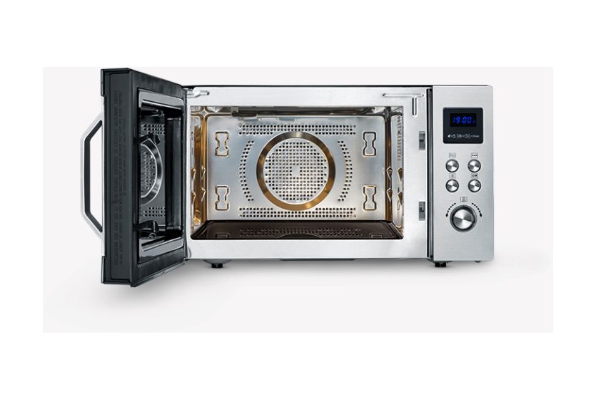 MW7777 Freistehende Mikrowelle 900 W Größe: mittel 10 Stufen Grill  (Schwarz, Edelstahl) 