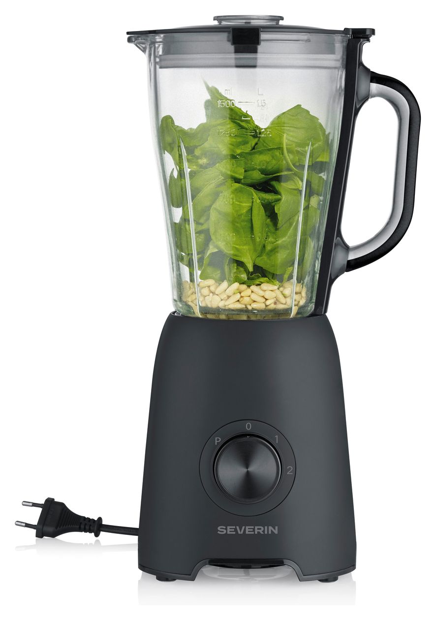 SM3722 1,5 l Standmixer 2 Geschwindigkeiten 600 W (Schwarz, Transparent) 