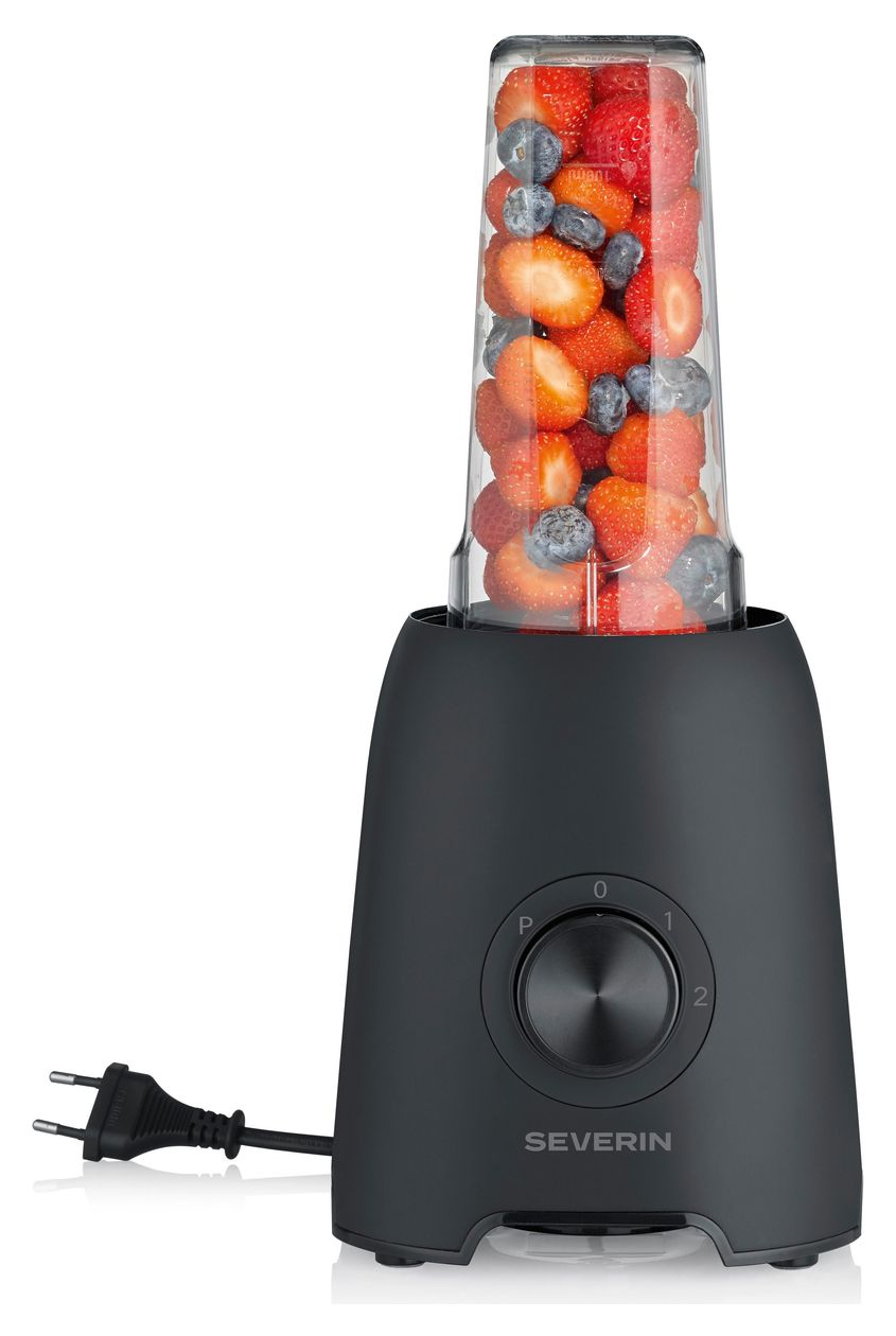 SM3724 1,5 l Standmixer 2 Geschwindigkeiten 600 W (Schwarz, Transparent) 