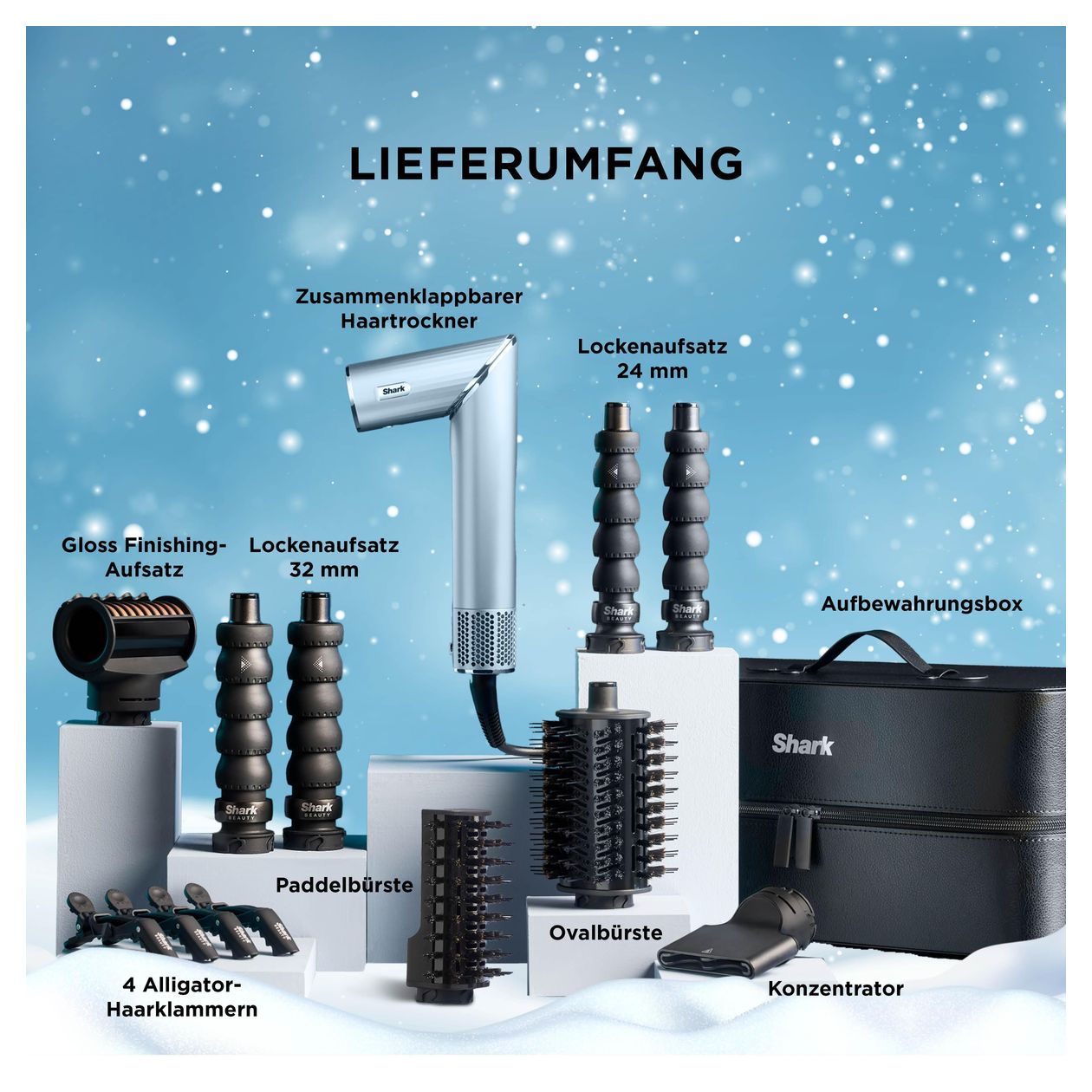 HD476WHEU FlexStyle 6-in-1 Multistyler 1650 W  (Blau) 