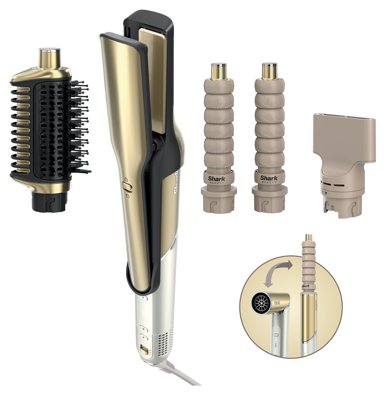 HD6041SEU Glam Straight & Waves Multistyler 1400 W  (Gold) 