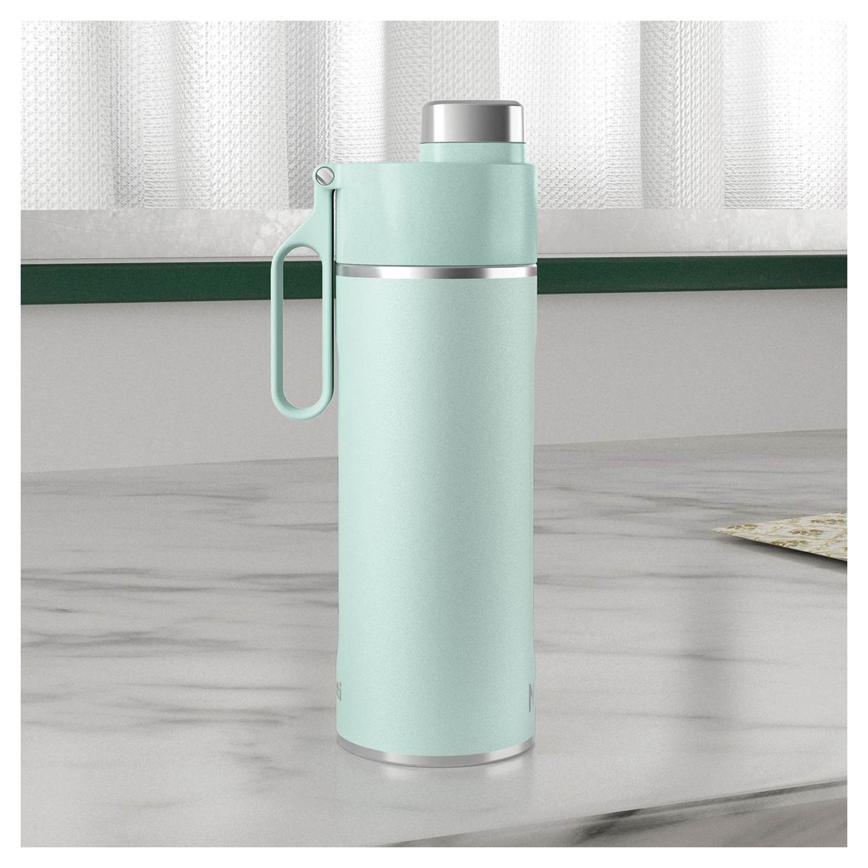 Thirsti 530ml Kunststoff, Edelstahl  (Mintfarbe) 