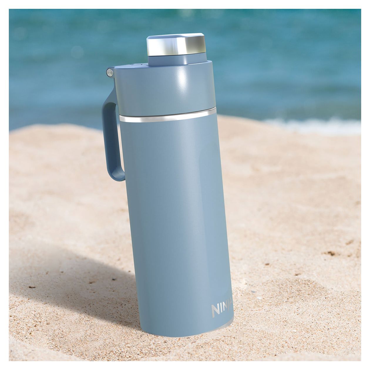 Thirsti 700ml Kunststoff, Edelstahl  (Blau) 
