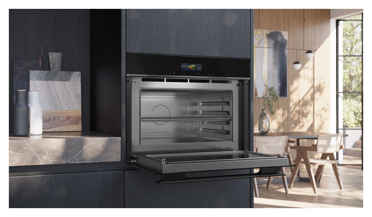 iQ700 CE932GXB1 Einbau-Mikrowelle 1000 W Größe: groß 5 Stufen Grill (Schwarz) 