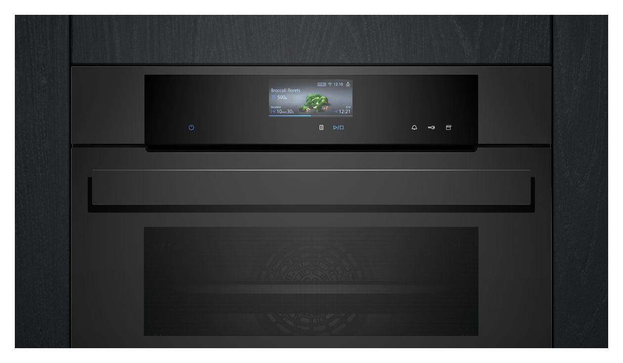 CS936GCM1 Einbaubackofen kompakt Dampfgaren AutoClean (Schwarz) 