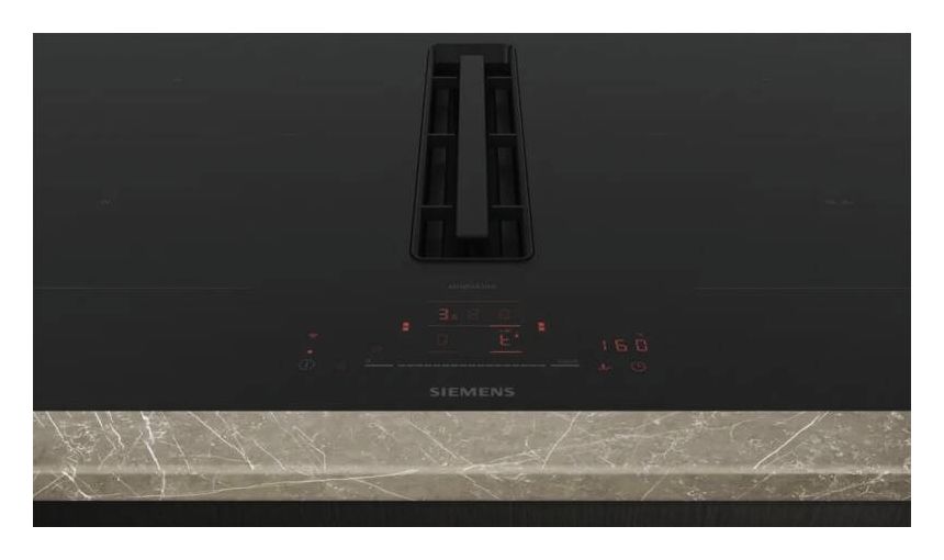 iQ500 ED807HGA7 (ED807HQ26E + HZ9VDSB2) autarkes 80 cm Induktionskochfeld 4 Kochzonen mit integriertem Dunstabzug 