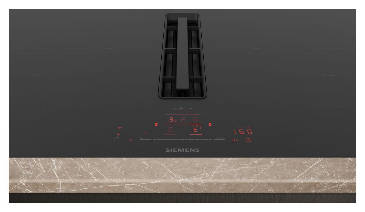 iQ500 ED807HQ26E autarkes 80 cm Induktionskochfeld 4 Kochzonen mit integriertem Dunstabzug 