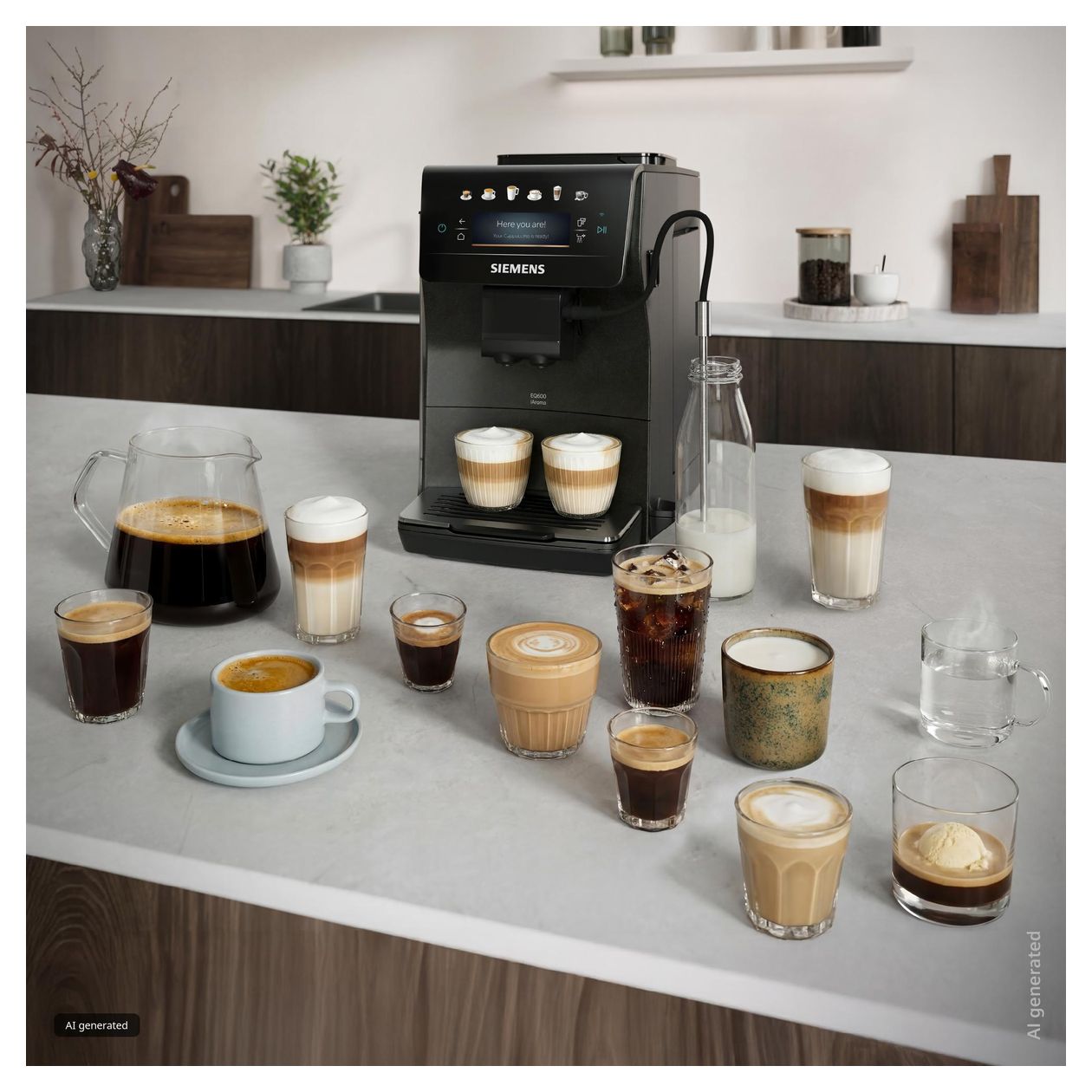 EQ600 TP603E08 iAroma Kaffeevollautomat 15 bar 1,8 l 300 g  (Schwarz) 