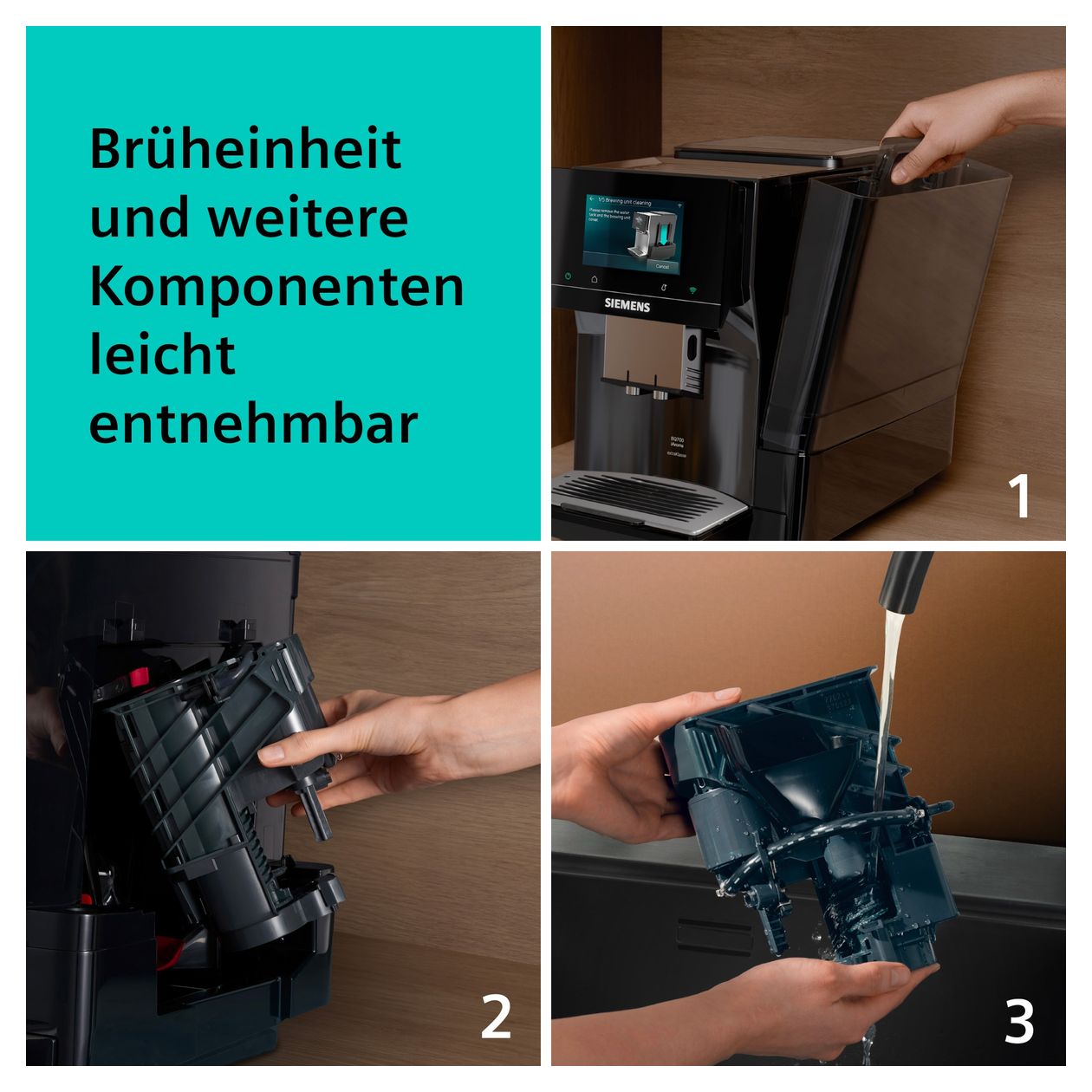 EQ700 TP727EF6 Kaffeevollautomat 19 bar 2,4 l 320 g  (Schwarz, Silber) 