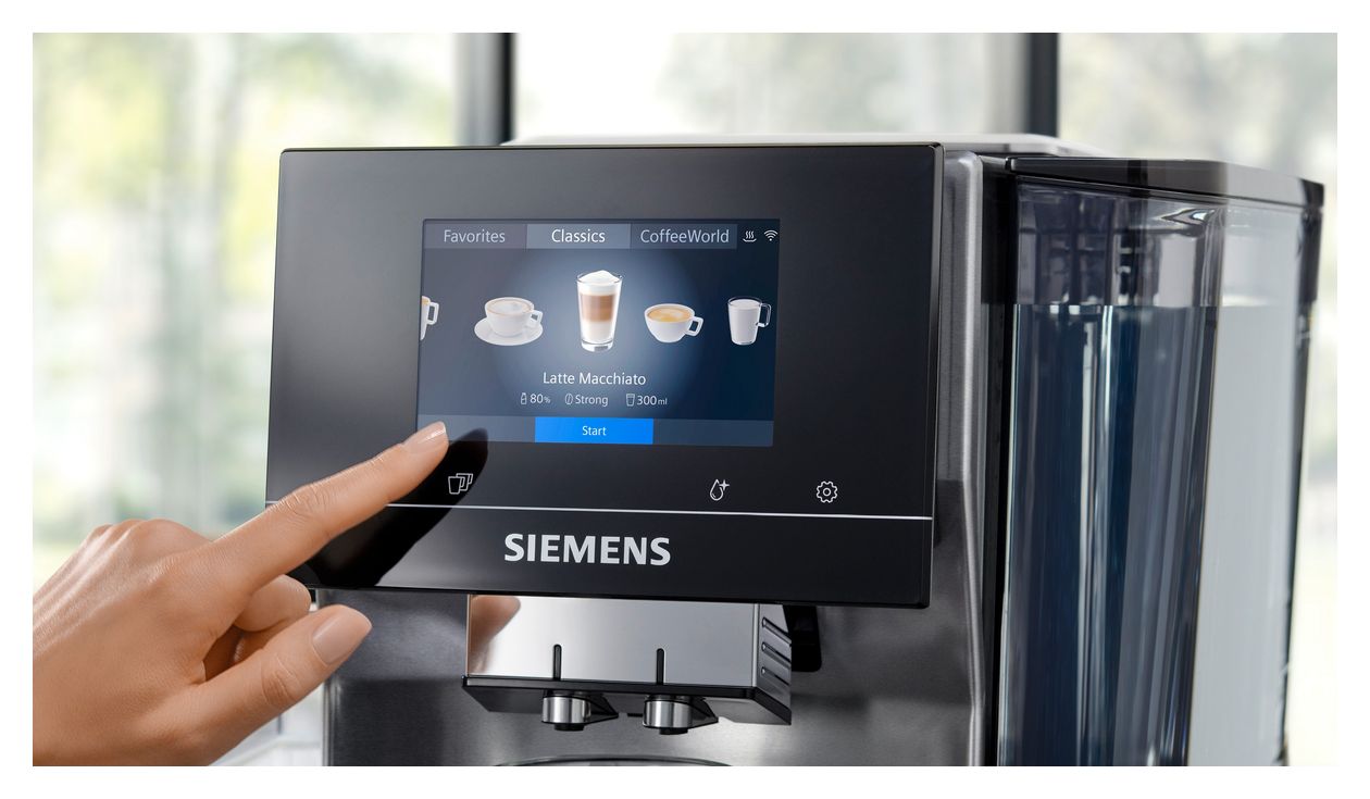 EQ700 TQ717D03 Kaffeevollautomat 19 bar 2,4 l 320 g AutoClean  (Schwarz, Edelstahl) 