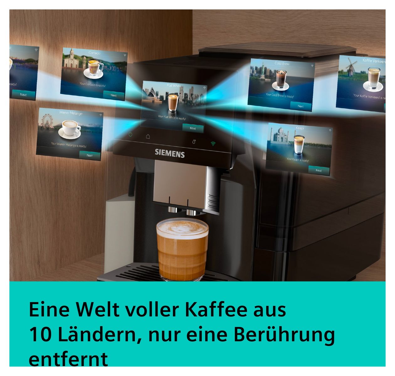 EQ700 TQ725E03 iAroma Kaffeevollautomat 19 bar 2,4 l 320 g  (Schwarz) 