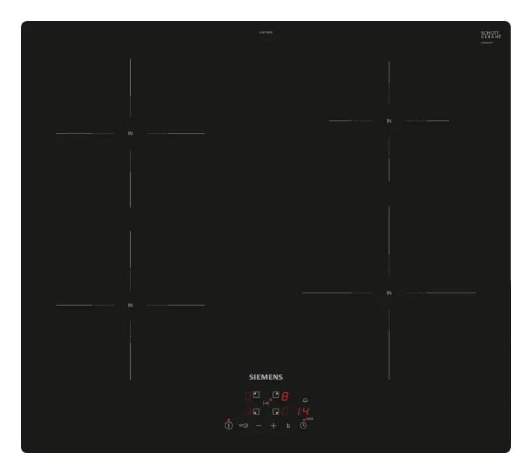 EQPOWER33I (HB013FBB1 + EU611BEB6E) Backofen-Set normal mit autarkem 60 cm Induktions Kochfeld 
