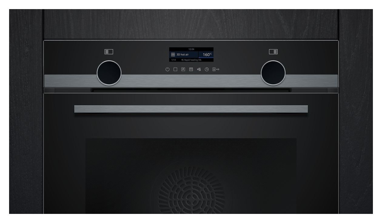 iQ500 HB479G0A3 Einbaubackofen groß AutoClean (Edelstahl, Schwarz) 