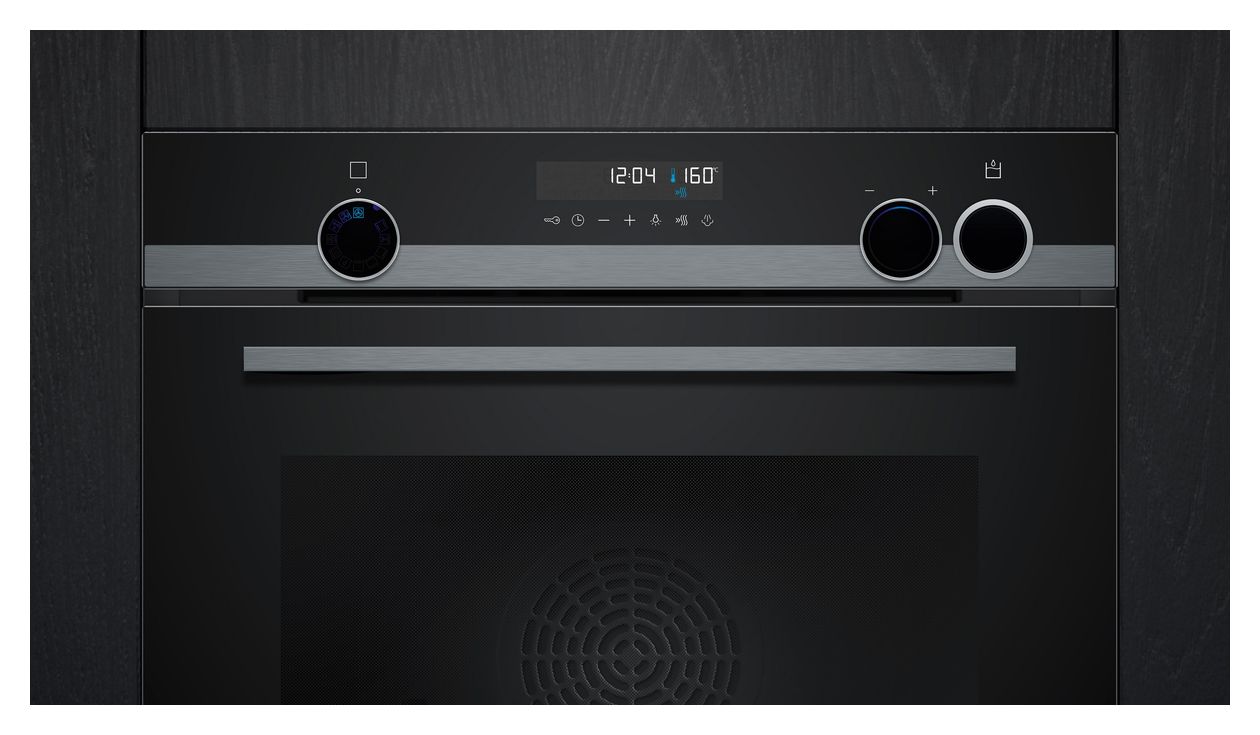 iQ500 HR478G5B7F Einbaubackofen groß Dampfgaren AutoClean (Schwarz) 