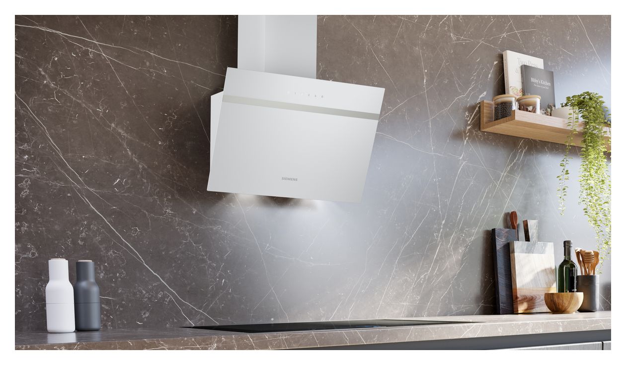 iQ100 LC65KDK20 Abluft Dunstabzugshaube/Esse Wand 60 cm (Weiß) 