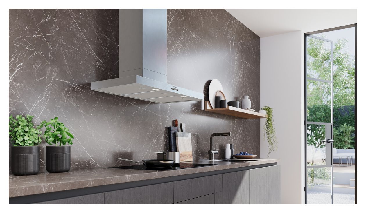 iQ100 LC95BCC30 Abluft/Umluft Dunstabzugshaube/Esse Wand 90 cm (Edelstahl) 