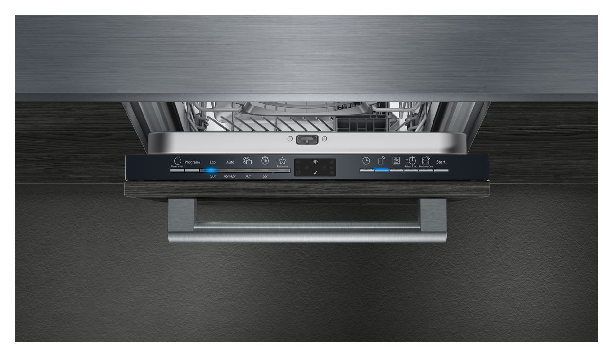 iQ100 SR61IX05KE 45 cm Geschirrspüler vollintegriert (ohne Front) Leise 9 Maßgedecke aquaStop Funktion 