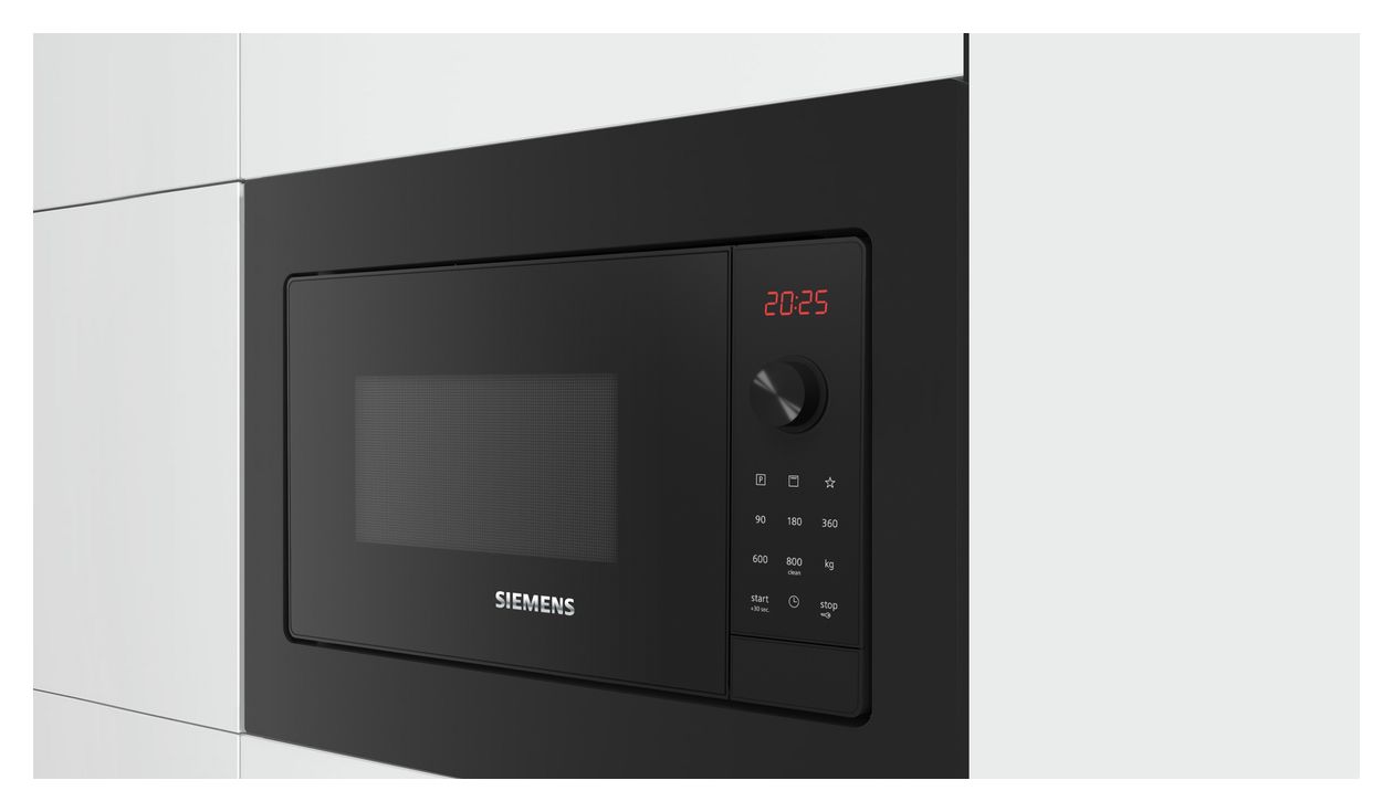 iQ300 BE623LMB3 Einbau-Mikrowelle 800 W Größe: klein 5 Stufen Grill (Schwarz) 