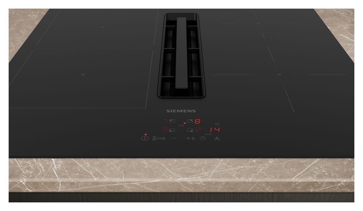 iQ300 ED601BS16E autarkes 60 cm Induktionskochfeld 4 Kochzonen mit integriertem Dunstabzug 