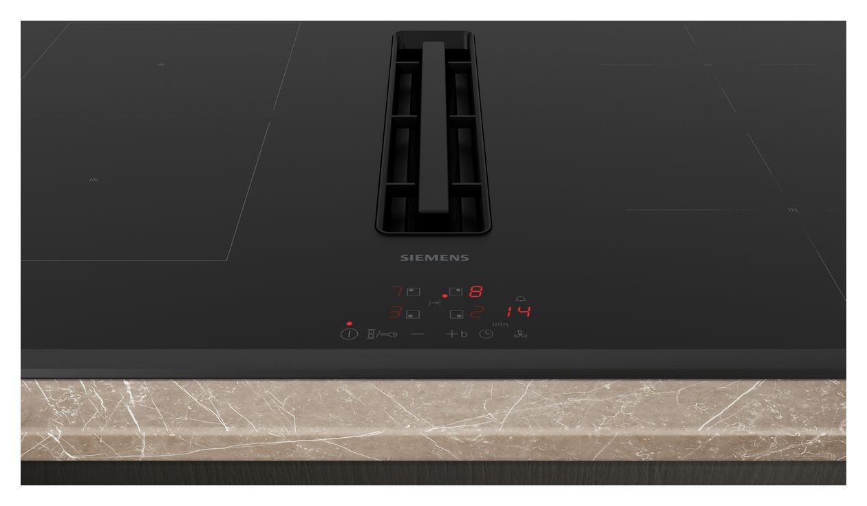 iQ300 ED851BS16E autarkes 80 cm Induktionskochfeld 4 Kochzonen mit integriertem Dunstabzug 