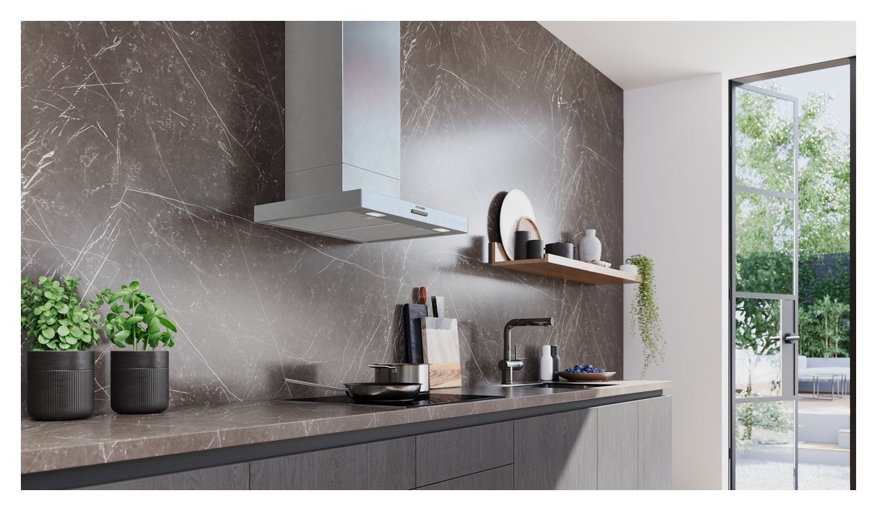 iQ300 LC65BCC30 Abluft/Umluft Dunstabzugshaube/Esse Wand 60 cm (Silber) 